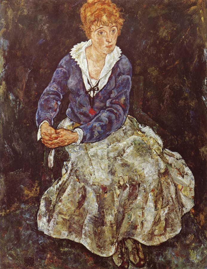 Portrait of Edith Schiele Seated